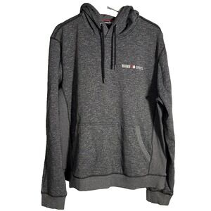 Marwin Sports Mens Hoodie Large L Gray Pullover Sweatshirt Kangaroo Pocket L